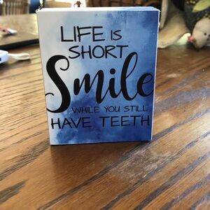 Blue Inspirational Quote Canvas Block